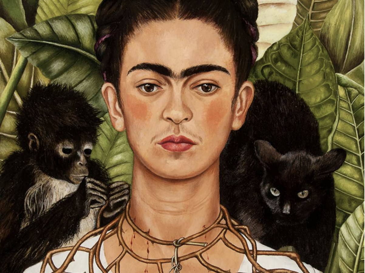 “Self-Portrait with Hummingbird and Thorn Necklace” by Frida Kahlo. By Courtesy of Museum of Fine Arts, Boston